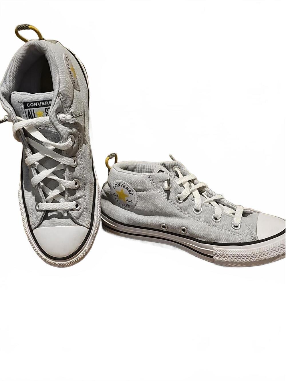 Converse Chuck Taylor All Stars Grey/Yellow Juniors Size 4